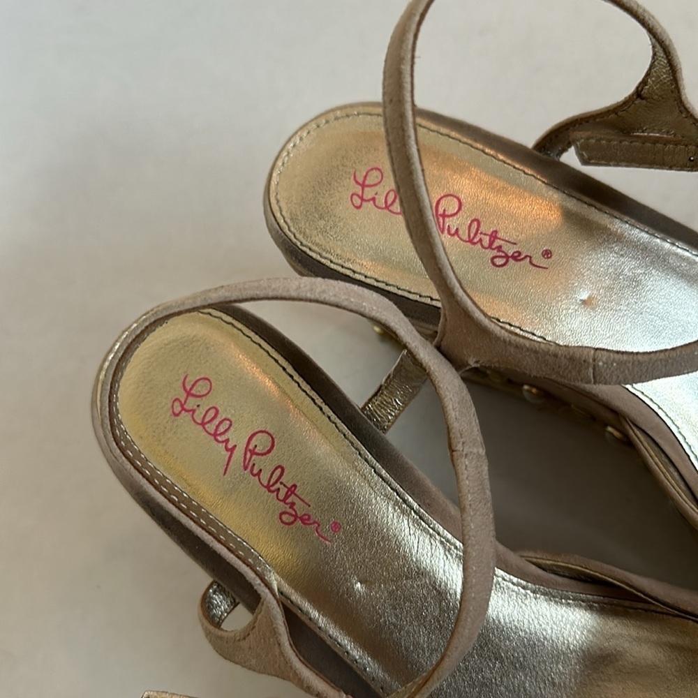 LILLY PULITZER Hadley Suede Wedge Espadrilles. Sz 9 - Picture 6 of 12